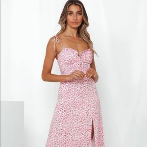 Hello Molly Model Me Midi Dress Pink